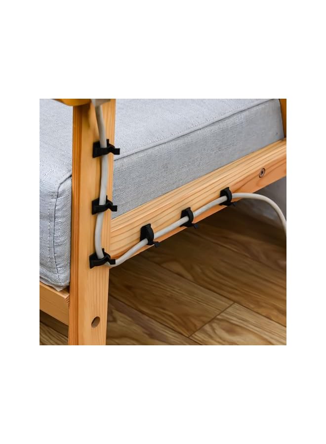 Green Tiger 50Pcs Adjustable Cable Management Clips, Adhesive Organizers Sticky Wire Clips Cord Holder for TV PC Ethernet Under Desk Wall Home Office - Image 5