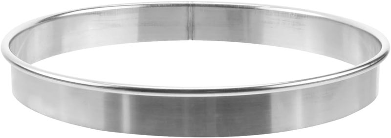 Yardwe Stainless Steel Muffin Rings Mousse Rings 7 inch Non Stick Pizza Cutter Rings Egg Pancake Rings Metal Tart Pastry Rings Molds for Cooking Baking Cakes Desserts Dough - Image 1