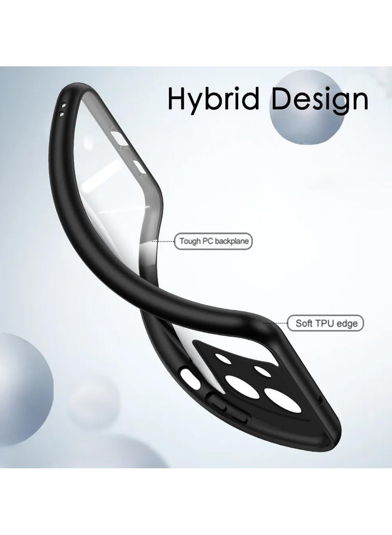 Case Cover Shockproof Hard PC Back Soft TPU Frame Anti-yellowing Slim Protective Cover Compatible with Redmi Note 13 Pro 4G / Poco m6 pro 4G (Clear) - Image 2