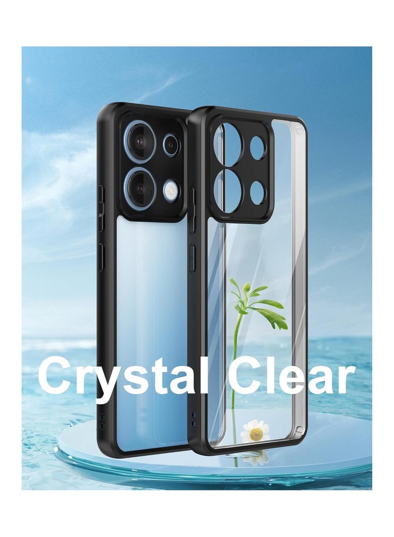 Case Cover Shockproof Hard PC Back Soft TPU Frame Anti-yellowing Slim Protective Cover Compatible with Redmi Note 13 Pro 4G / Poco m6 pro 4G (Clear) - Image 3