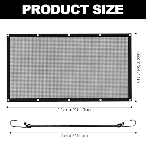 vvag Car Dog Barrier Net Universal Dog Barrier for Car with Adjustable Ropes and Hooks OnePiece Design Mesh for Most Cars SUVs Pickups Trucks and Vans45x24 Inches - Image 3