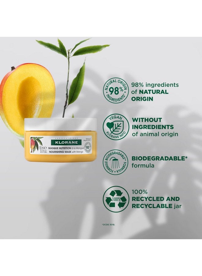 كلوران قناع كلورين المغذي 2 في 1 بالمانجو، ترطيب عميق وعلاج ليلي للشعر الجاف، خالٍ من البارابين والسيليكون والكبريتات، قابل للتحلل البيولوجي، نباتي، 5 أونصة سائلة. - Image 3
