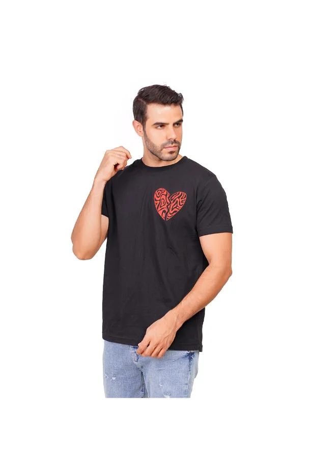 Coup Coup Men Printed Single Jersey T-Shirt 1001010 3XS - Black