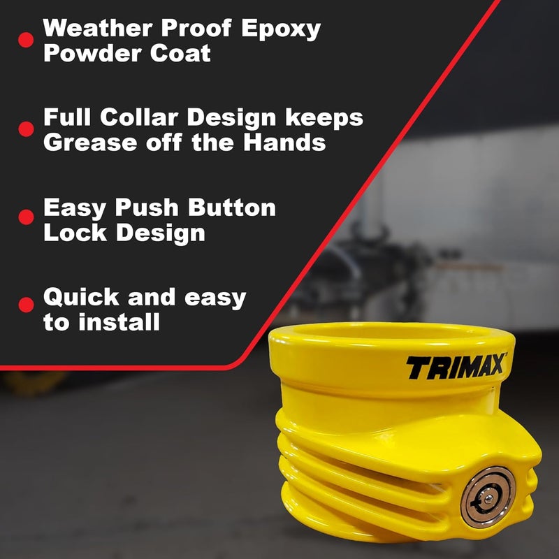 Trimax - TFW60-5th Wheel King Pin Lock-Heavy Duty Anti-Theft Trailer Lock, Rugged Alloy Construction, Weatherproof Epoxy Coating, Easy Installation - Image 2