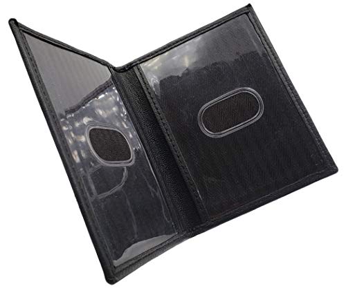 ag wallets 2 ID Leather Bifold License Holder (Black) - Image 1