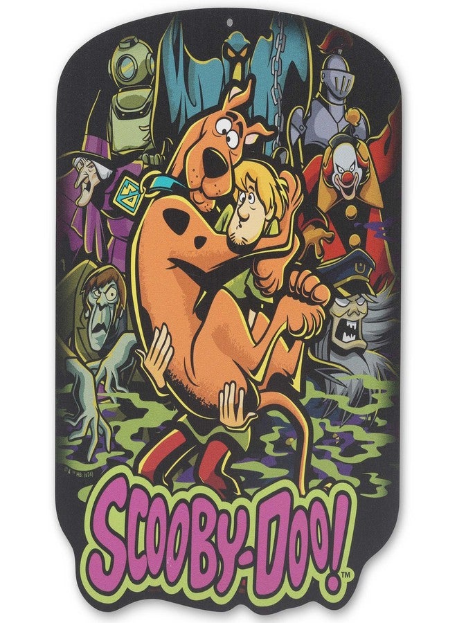 Open Road Brands Scooby-Doo and Shaggy With Monsters Metal Sign - Spooky Scooby-Doo Wall Decor for Man Cave or Movie Room - Image 1
