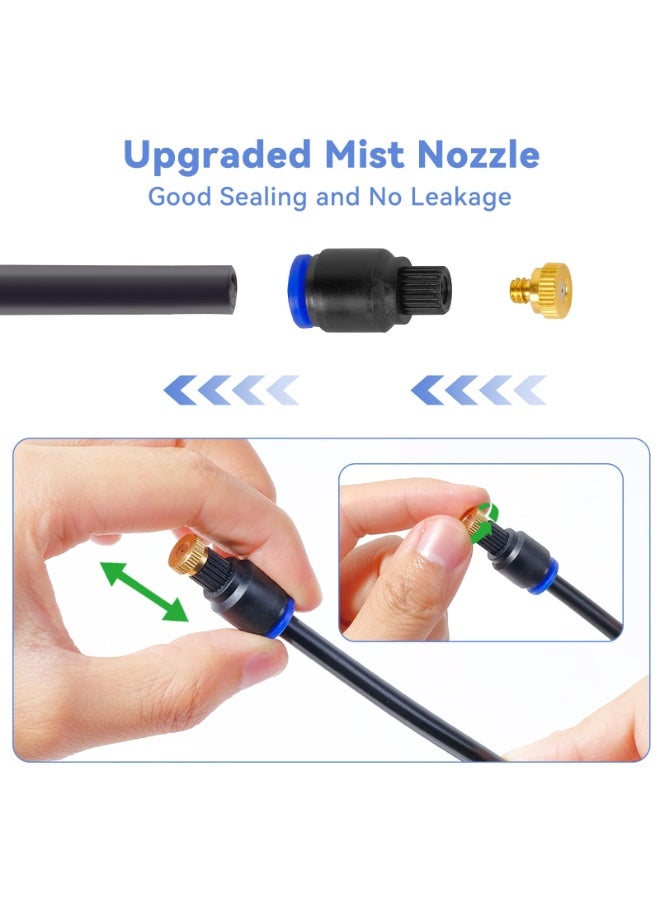 بواو مرشات بخار محمولة من BOAO للفناء الخارجي - أداء تبريد فائق مع تغطية بخار 360 درجة، ومتانة خط بخار بطول 26.24 قدمًا، مما يجعلها مثالية للفناءات والمسابح وألعاب المياه والحدائق. - Image 5