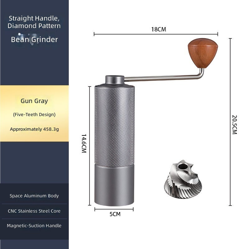 WU Cross-Border Hand-Crank Coffee Grinder with CNC Steel Burr - Portable Espresso Maker - Image 1