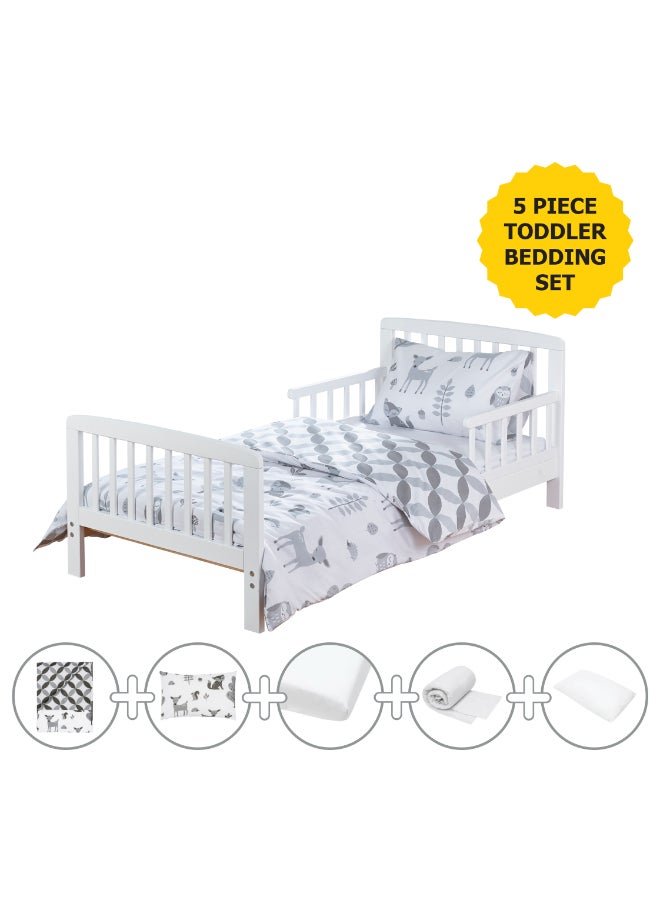 Kinder Valley Toddler Bedding Set - Woodland Tales - Grey - Image 2
