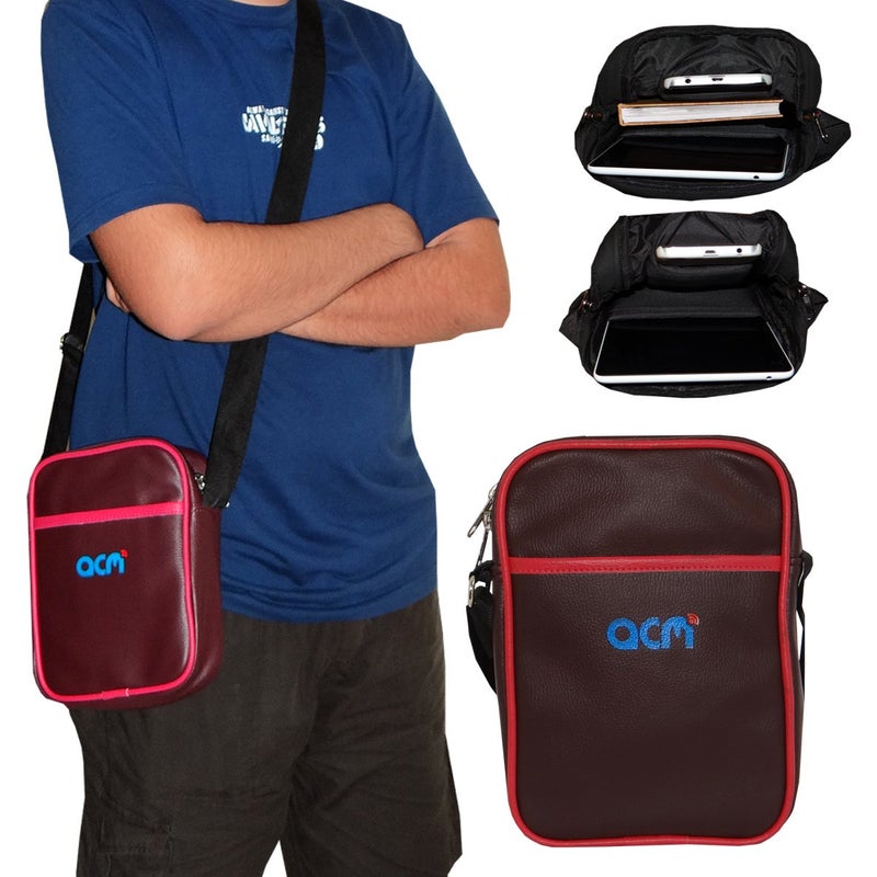 ACM Soft Padded Shoulder Sling Bag compatible with Honor Play Pad 2 8" Carrying Case Purple - Image 3