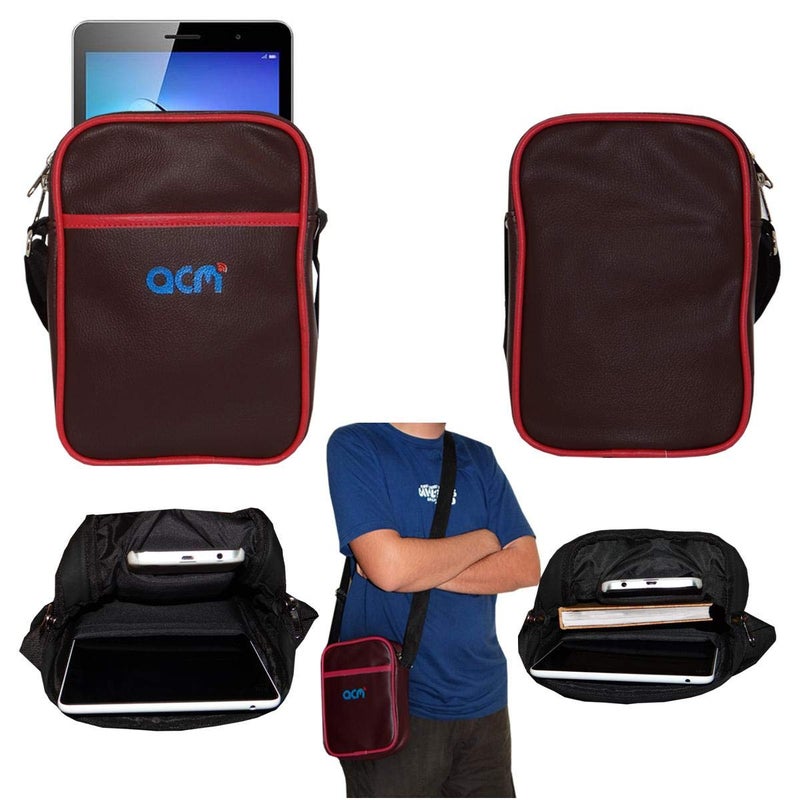 ACM Soft Padded Shoulder Sling Bag compatible with Honor Play Pad 2 8" Carrying Case Purple - Image 1