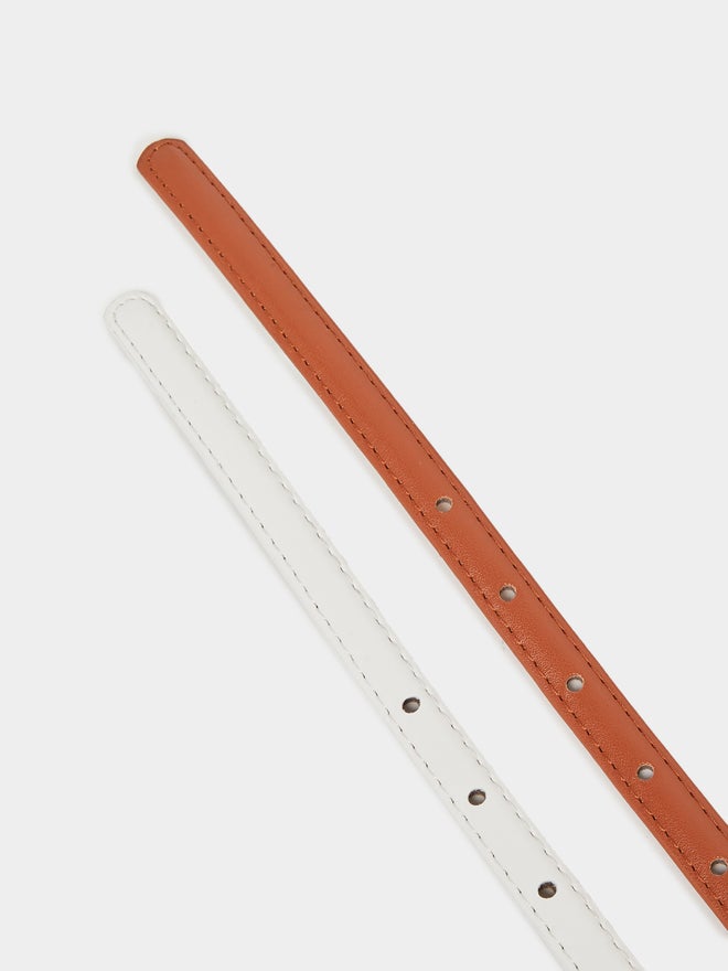 Styli Styli Set of 2 - Solid Narrow Belt with Tang Closure  - Image 5
