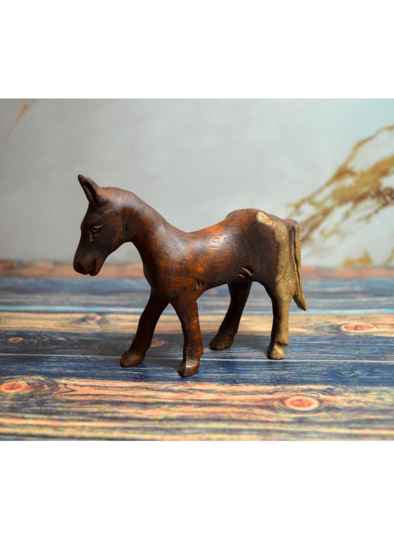 Egypt Antiques Small horse for toys or for decoration Natural carving Handmade  - Image 1