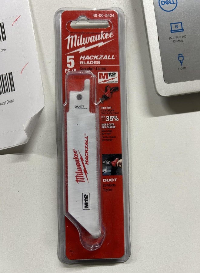 ميلواكي شفرة Hackzall(TM) مقاس 4 بوصات، عبوة من 5 قطع.