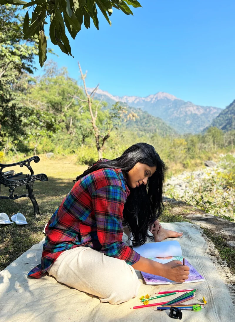 ترو برونز قميص صوف كاروهات أحمر وأزرق من