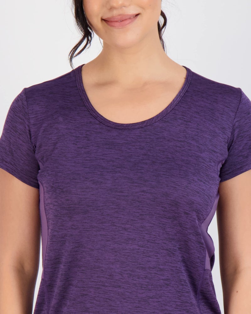 REALESSENTIALS Real Essentials Womens Quick Dry Fit Dri Fit Active Wear Yoga Workout Athletic Tops Running Gym Exercise Ladies Short Sleeve Crew Scoop Neck Moisture Wicking Tees T-Shirt, Set 16, XL, Pack of 5 - Image 3