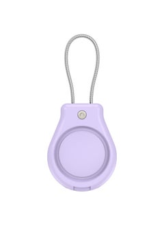 Safety Lock Metal Rope Protective Cover Suitable For Apple Airtag Protective Cover Locator Anti-loss Device Three-proof Full Package-Color:Violet-Applicable Models:Suitable For Apple Airtag Protective Case