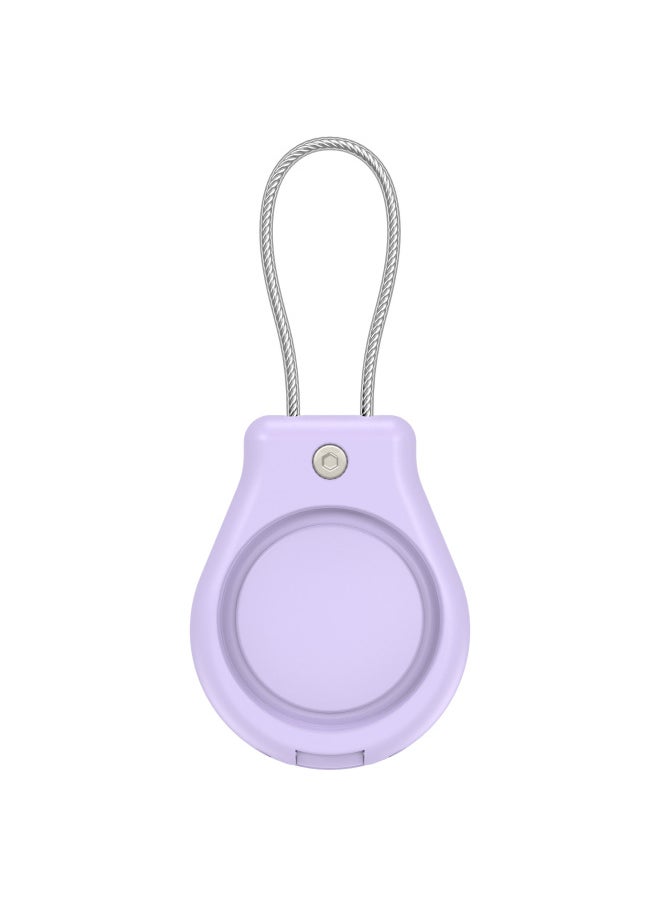 Generic - Safety Lock Metal Rope Protective Cover Suitable For Apple Airtag Protective Cover Locator Anti-loss Device Three-proof Full Package-Color:Violet-Applicable Models:Suitable For Apple Airtag Protective Case - Image 1
