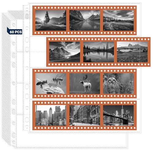 ENPOINT 120 Film Holder 120-4, Pack of 60 120 Film Negative Sleeves for Film Negative Storage, Up to 960 Frames - Image 1