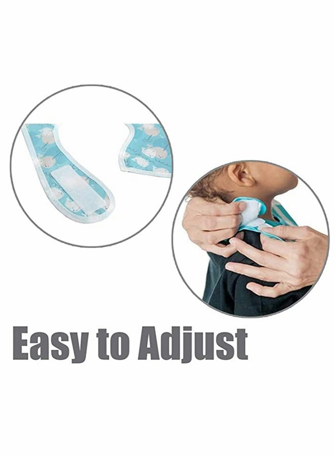 SOLARAE 4 Pack Baby Bibs Unisex Waterproof Bib, Washable Feeding Bibs, Weaning Bibs, Absorbent Drooling Bibs, for Boys Girls Toddle Infant 6-24 Months, Stain and Odor Resistant - Image 4