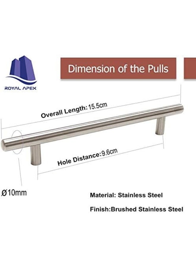 Royal Apex Royal Apex Stainless Steel Kitchen Cabinet Drawer T-Bar Cabinet & Furniture Pull Cabinet Door Handles and Pulls Cabinet Knobs Brushed Nickel  - Image 2