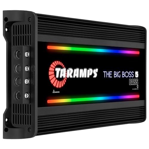 Taramp's Taramps The Big Boss 5 Bass Black Monoblock RGB Effects 0.5~2 Ohms 5000 Watts Rms Multi-Impedance Digital Amplifier Car Audio System, LED Monitor Indicator, Class D, Crossover, 5k amp, Great for Subs - Image 3