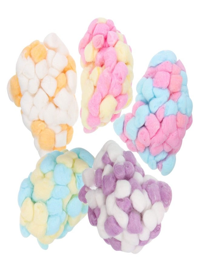 Sewroro 500pcs Colored Cotton Balls Small Pom Poms Degreasing Cotton Ball for Face Cleansing and Makeup Removal Home Use - Image 1