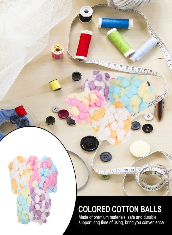 Sewroro 500pcs Colored Cotton Balls Small Pom Poms Degreasing Cotton Ball for Face Cleansing and Makeup Removal Home Use - Image 5
