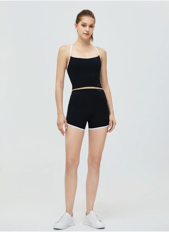 كون.يوغا Womens Athletic Strap Sleeves with Square Neckline