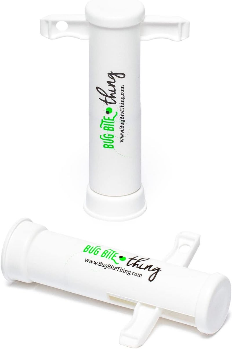 BUG BITE THING Suction Tool - Bug Bites and Bee/Wasp Stings, Natural Insect Bite Relief - White 2-Pack - Image 1