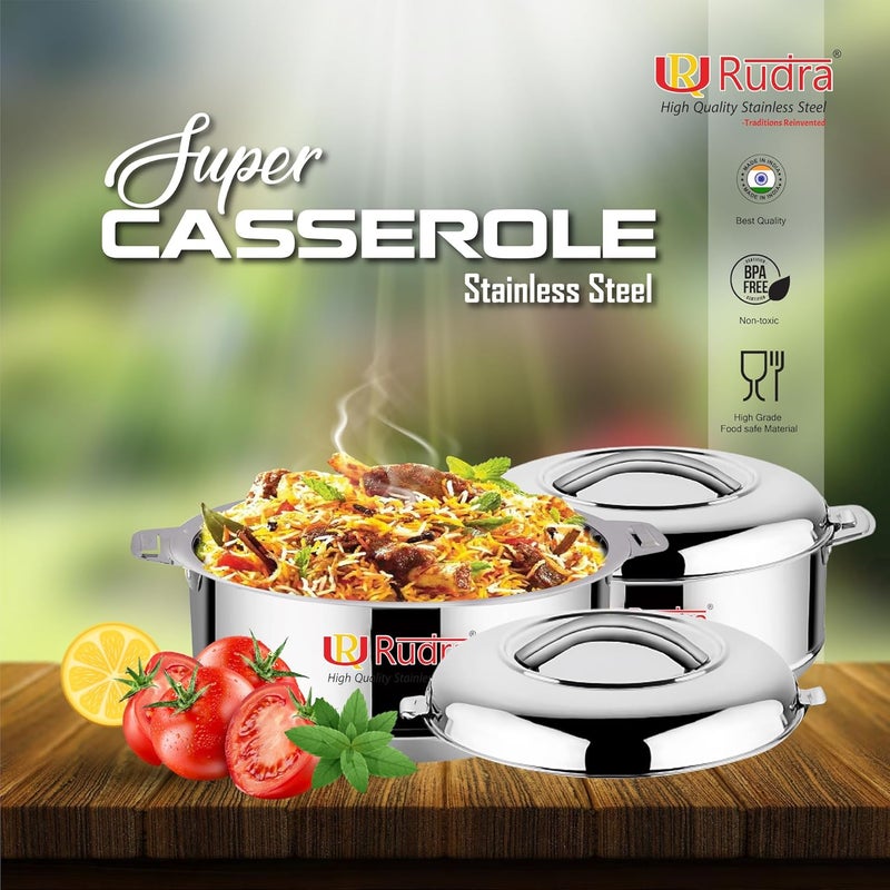 RUDRA Super Double Walled Stainless Steel Casserole PU Insulated Hot Cold Hygiene OdourlessEasy to Carry 10 Litres - Image 5