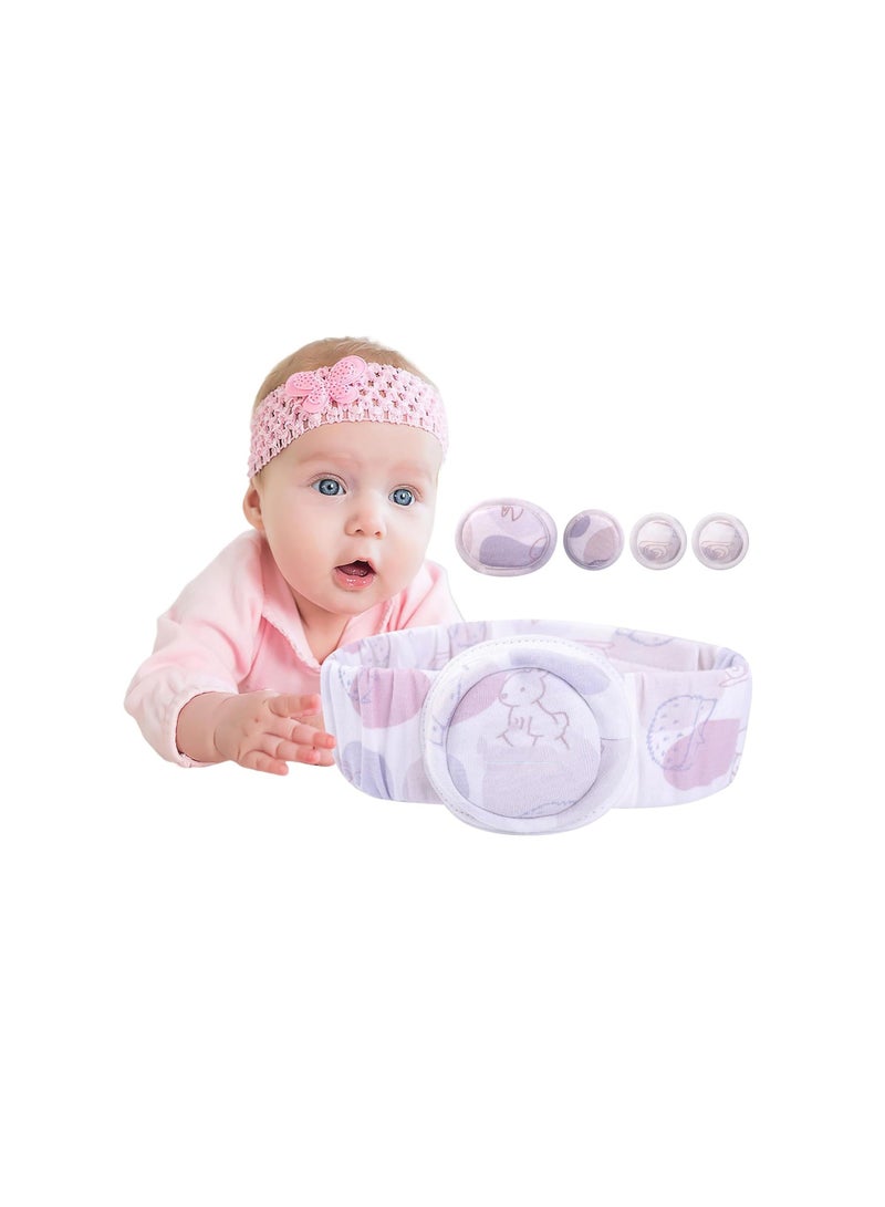 Y&D Hernia Belt for Baby, Umbilical with Convex Covered Compression Pads, Breathable Baby Belly Band, Adjustable Newborn Support Band Wrap 4 Packs, Babies 6.5kg-15kg - Image 1