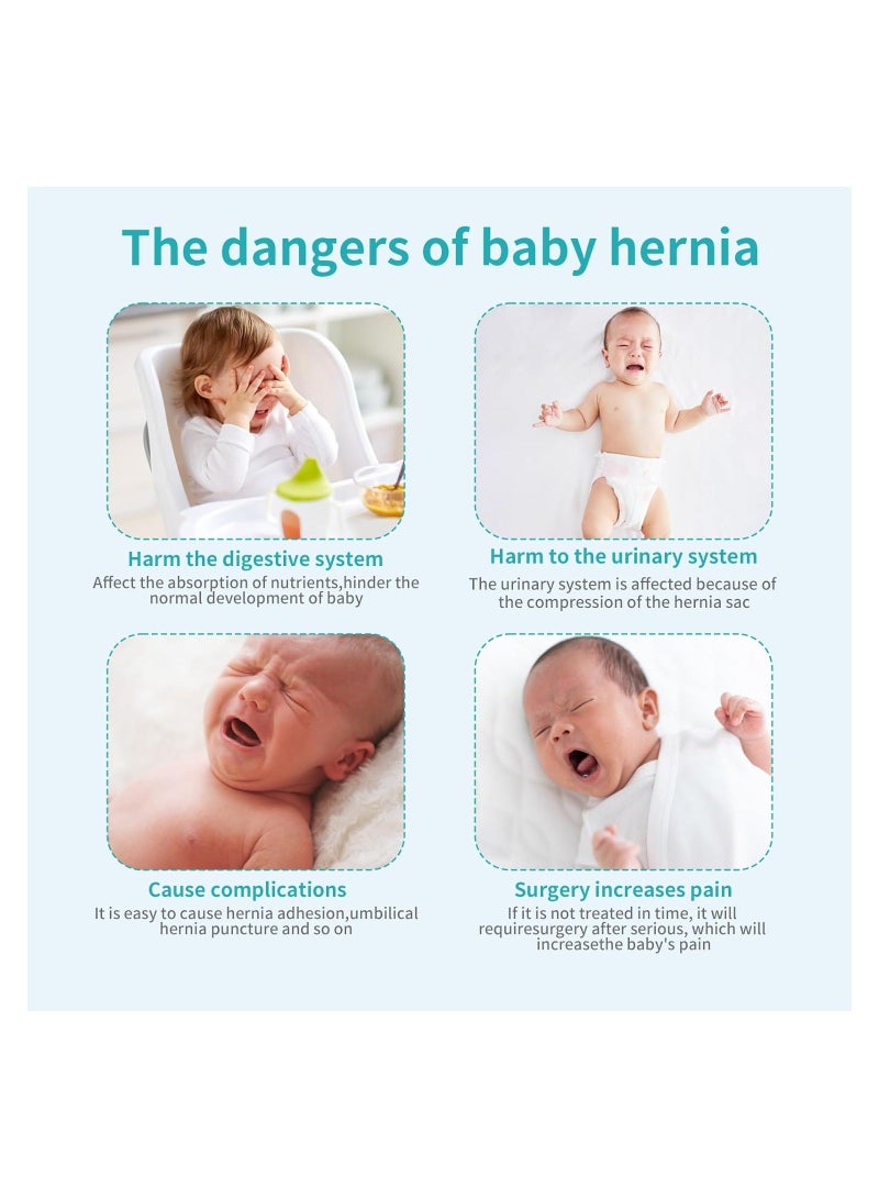 Y&D Hernia Belt for Baby, Umbilical with Convex Covered Compression Pads, Breathable Baby Belly Band, Adjustable Newborn Support Band Wrap 4 Packs, Babies 6.5kg-15kg - Image 5