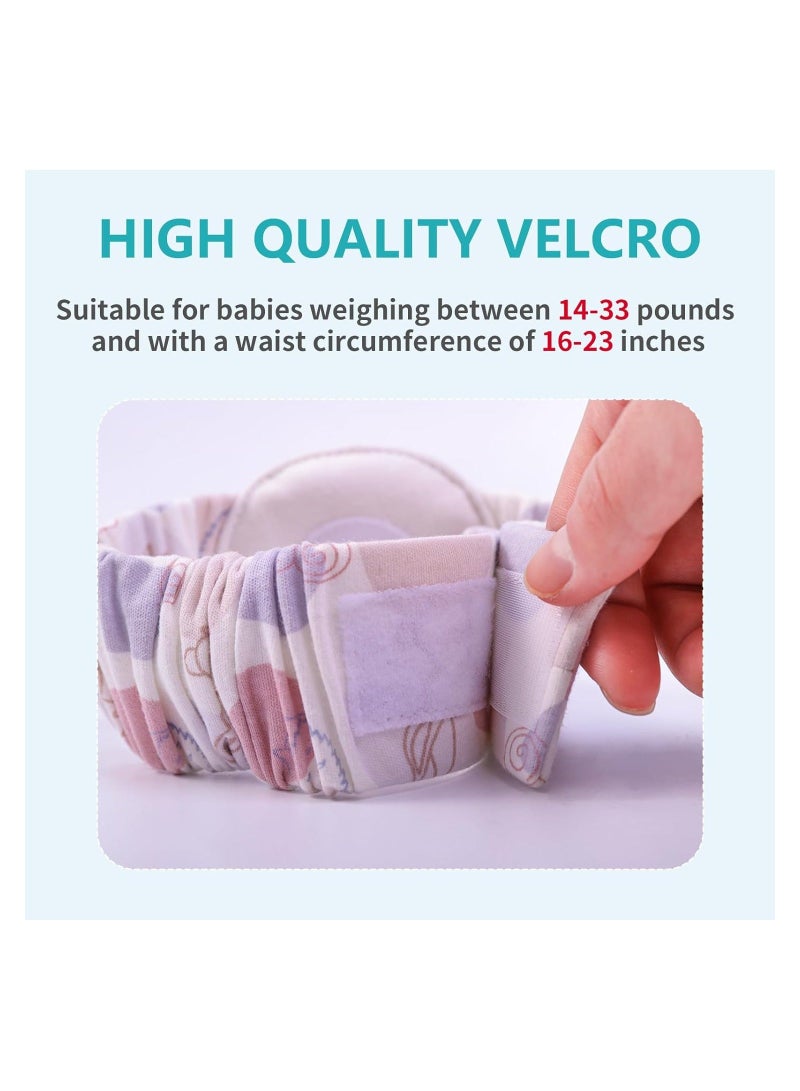 Y&D Hernia Belt for Baby, Umbilical with Convex Covered Compression Pads, Breathable Baby Belly Band, Adjustable Newborn Support Band Wrap 4 Packs, Babies 6.5kg-15kg - Image 3