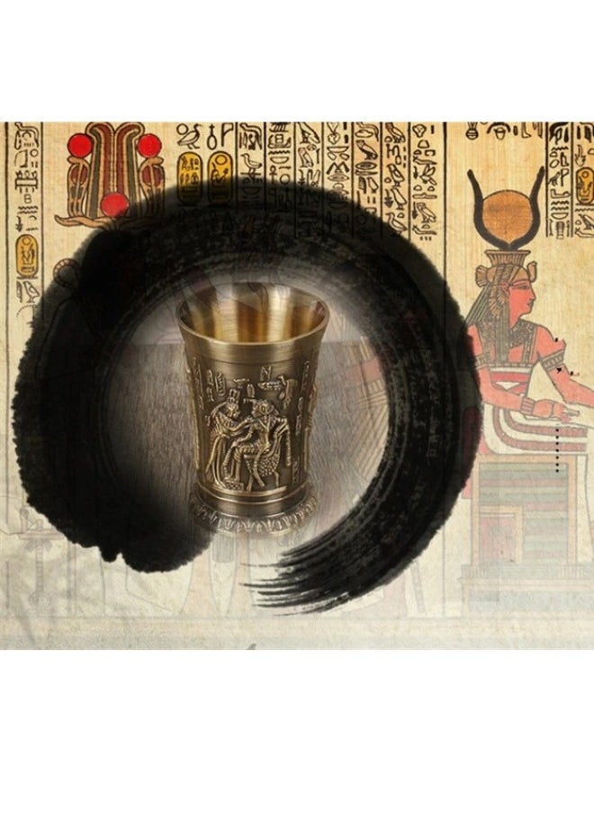 ماركة غير محددة كأس شوت الفرعون المصري معدني - ذهبي  - Image 3