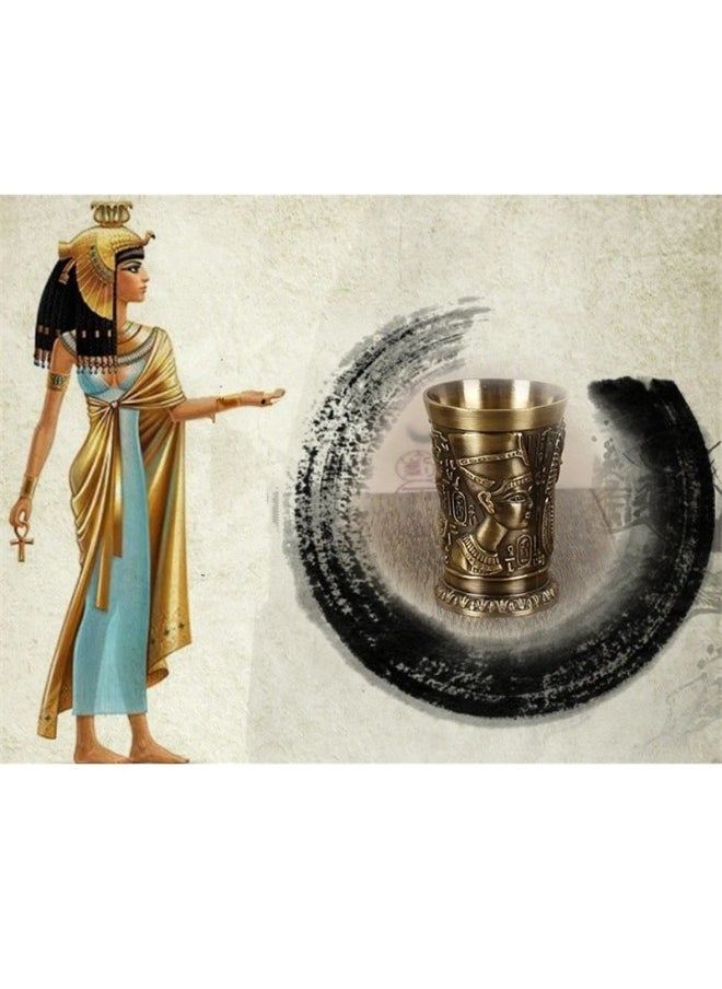 ماركة غير محددة كأس شوت الفرعون المصري معدني - ذهبي  - Image 5