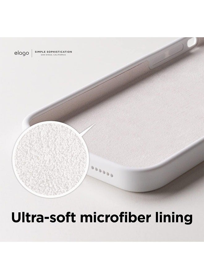 1 pcs iPhone 14 pro max Case, Liquid Silicone Case, Full Body Protective Cover, Shockproof, Slim Phone Case, Anti-Scratch Soft Microfiber Lining, 6.7 inch (White) - Image 5