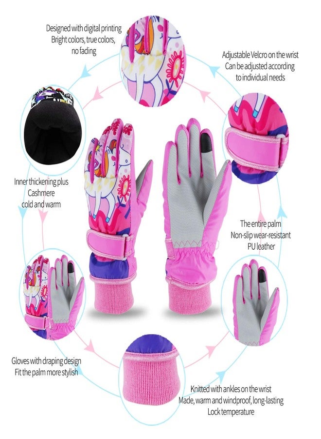 EVBEA Toddler Women Mens Snow Gloves Kids Waterproof Winter Warm Thermal Ski Snowboard Ladies Glove - Image 5