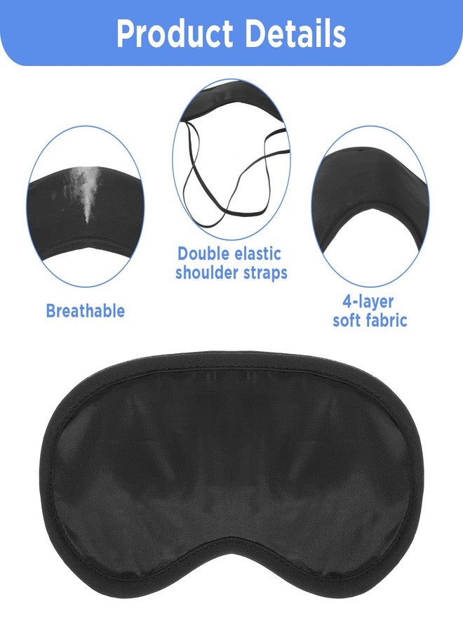 Bremorou 20Pcs Eye Mask Sleep Masks Bulk Blindfolds for Party Games with Adjustable Strap and Nose Pad for Women Men Kids, Black Blindfold for Kids - Image 3