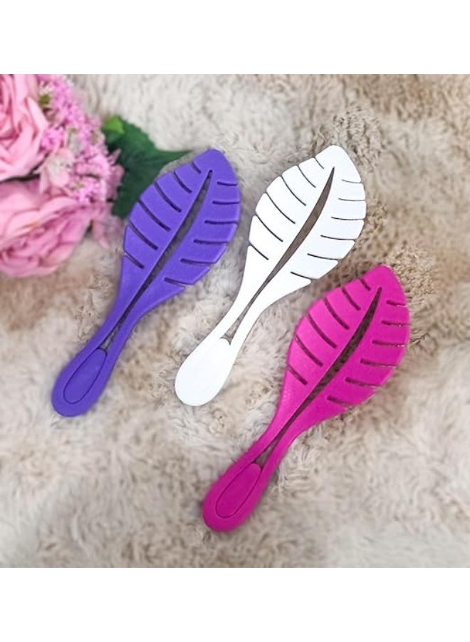 فرشاة شعر، فرشاة فك التشابك، تصميم على شكل ريشة متعدده الالوان وخفيفة الوزن وسهلة الحمل - Image 1