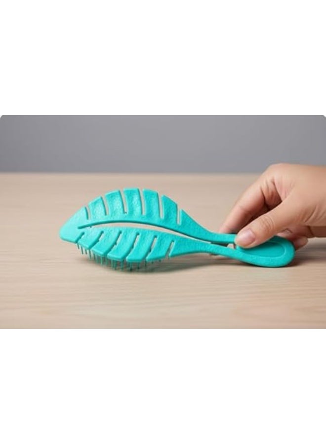 فرشاة شعر، فرشاة فك التشابك، تصميم على شكل ريشة متعدده الالوان وخفيفة الوزن وسهلة الحمل - Image 2