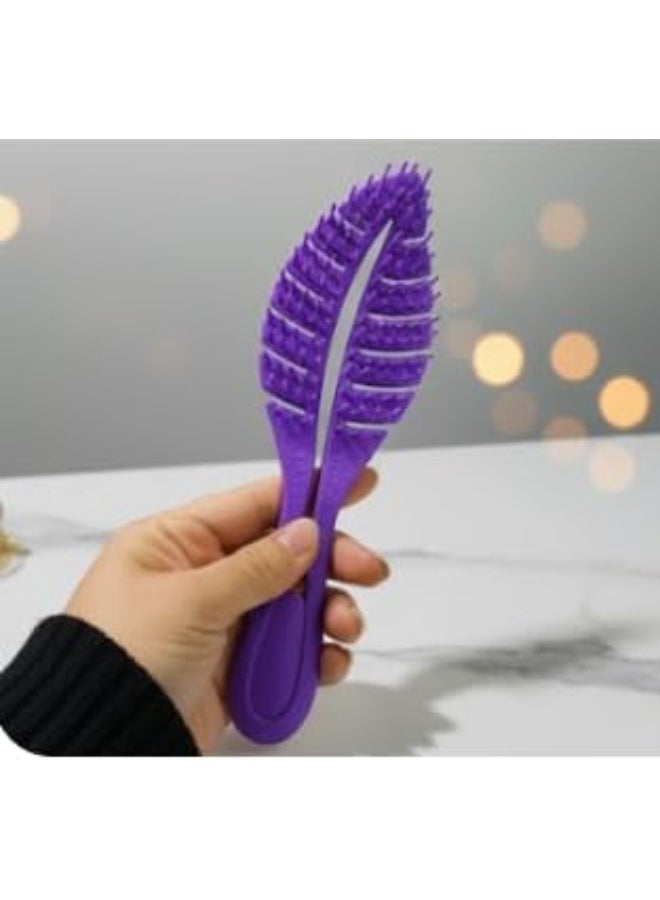 فرشاة شعر، فرشاة فك التشابك، تصميم على شكل ريشة متعدده الالوان وخفيفة الوزن وسهلة الحمل - Image 3