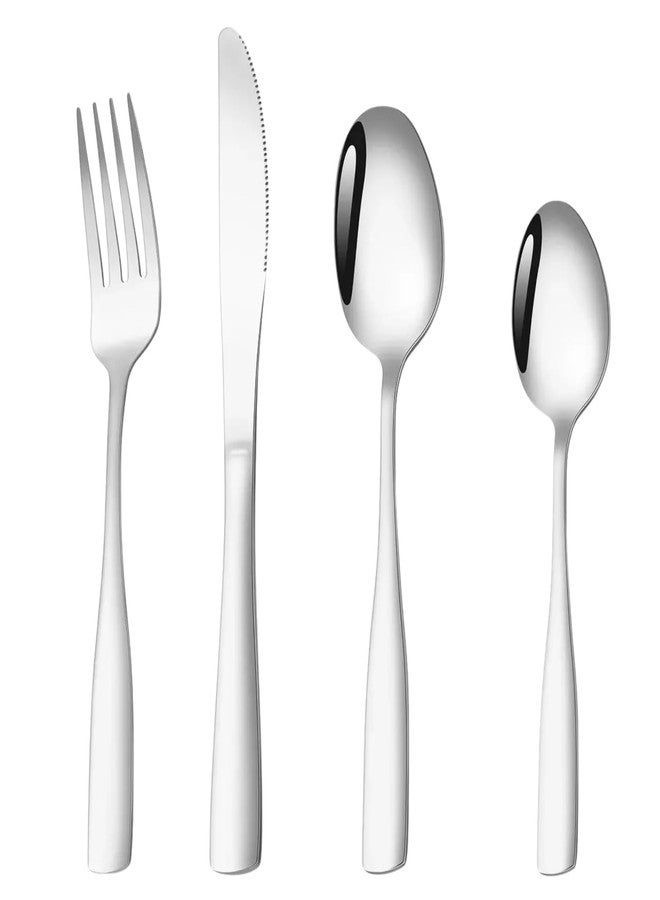 VibeZone Stainless Steel Cutlery Set with Elegant Design, Rustproof and Dishwasher Safe, Perfect for Home, Restaurant, and Outdoor Use Set 4 - Image 1