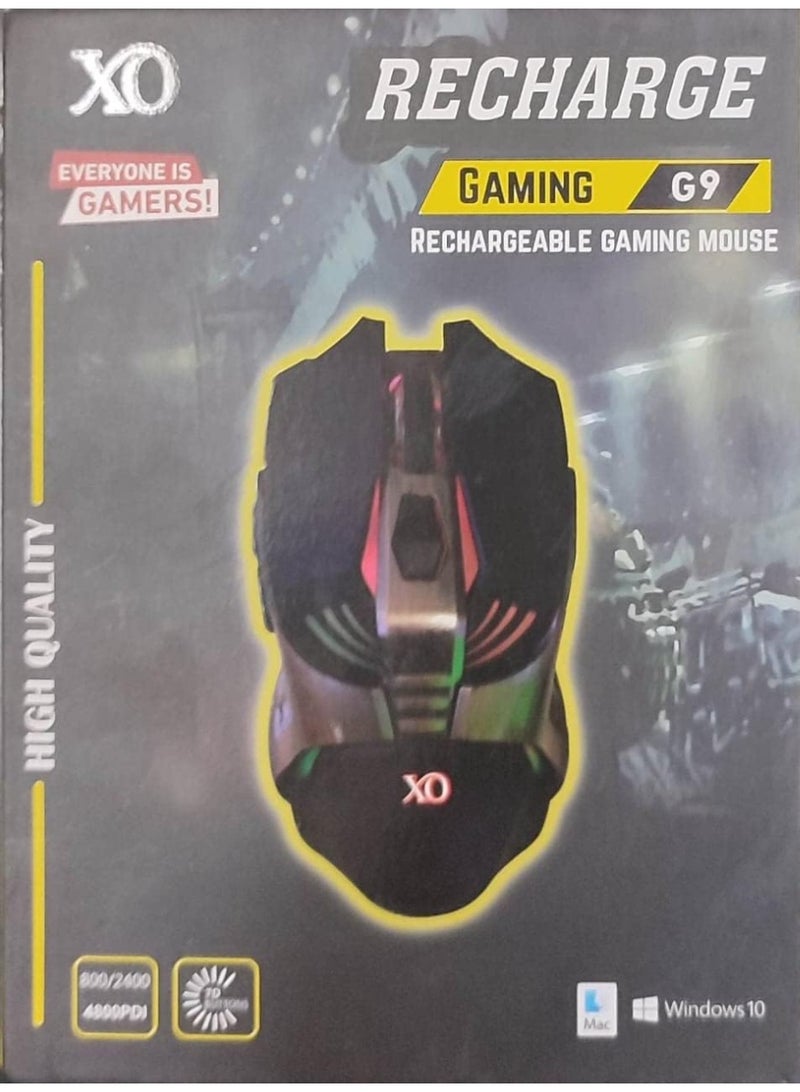 إكس أو ماوس XO G9 لاسلكي قابل لإعادة الشحن – أداء سلس وتصميم عصري - Image 1