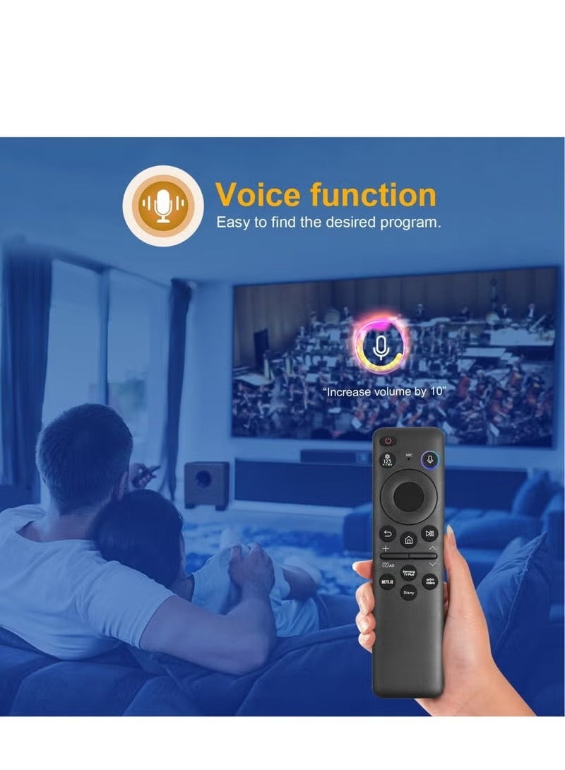 Newest BN59-01432A Solar Voice Replacement Remote for Samsung Neo QLED 8K HDR Smart TVs – Eco-Friendly Rechargeable Remote with Voice Control & 4 Shortcut Buttons – Universal Smart TV Remote Compatible with Select Samsung Models – Black  - Image 3