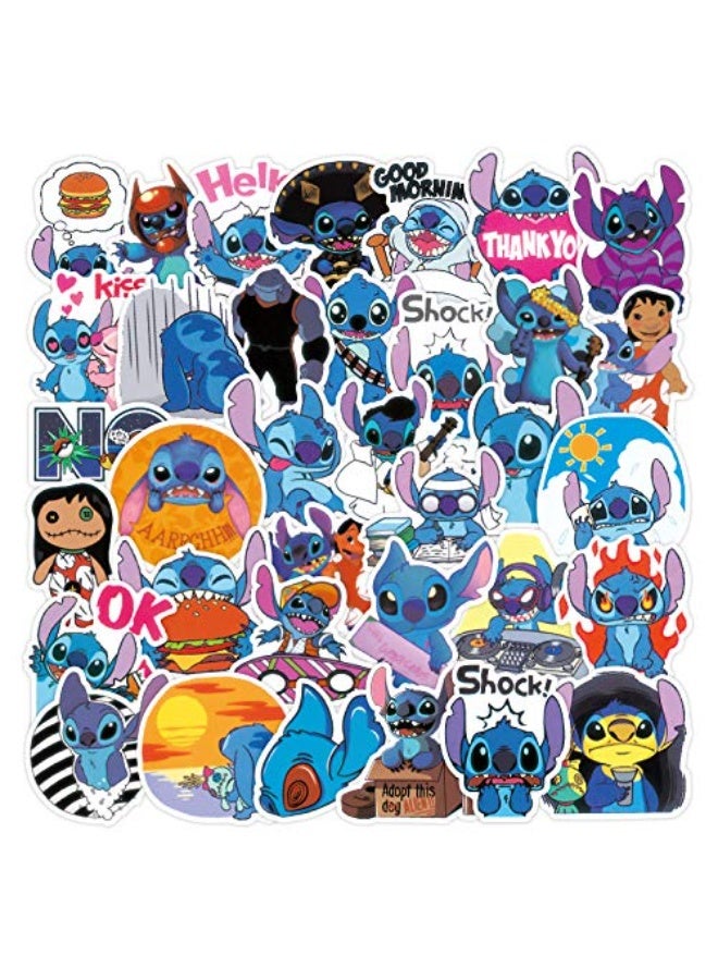 100 Pieces Stitch Stickers Stitch for Laptop Water Bottle Luggage Snowboard Bicycle Skateboard Decal for Kids Teenagers Stickers for Adults - Image 2
