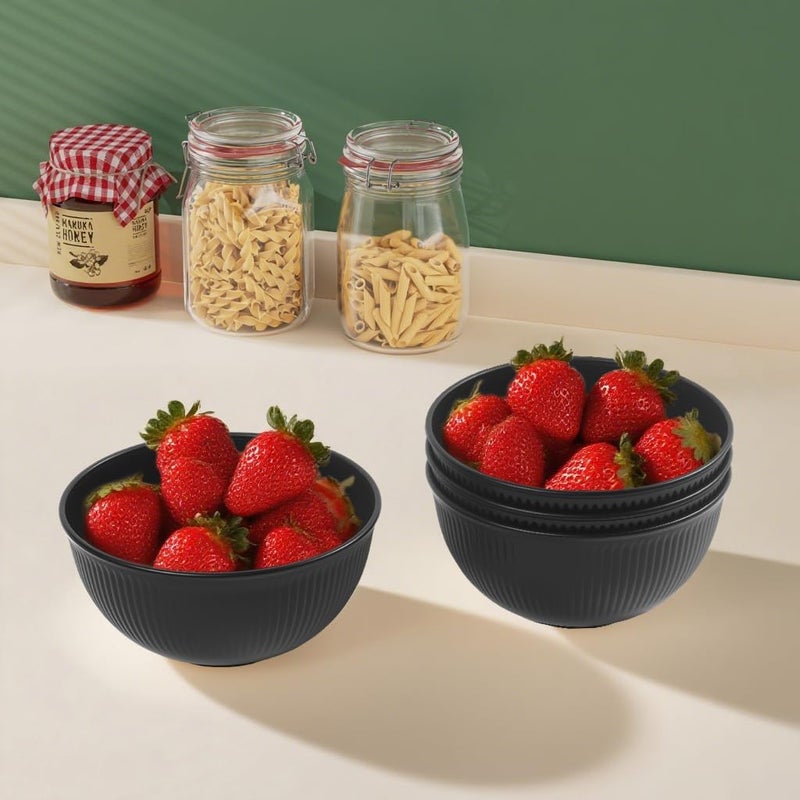 Dotpilgo 64PCS Wheat Straw Dinnerware Set BPA Free Unbreakable Reusable Dinnerware Set Kitchen Cups Plates and Bowls Sets Dishwasher Microwave Safe Plates - Image 5