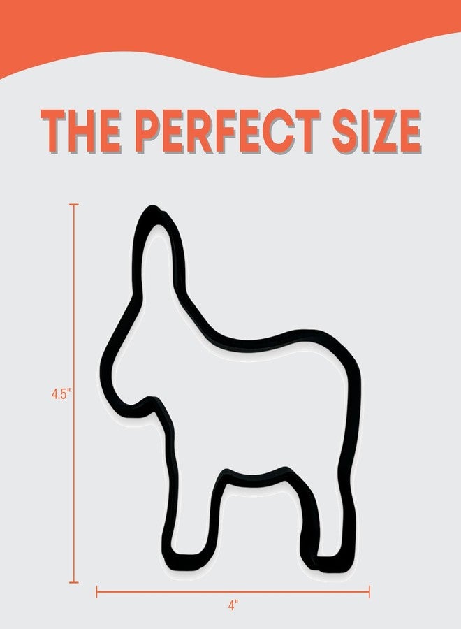 Bundle of Fun Democratic Donkey Cookie Cutter with Easy Push Design (4.5 inches) - Image 2