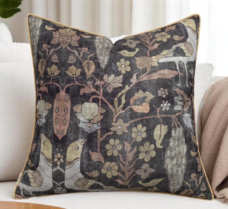 YugTex Chirpy Printed Decorative Square Accent Throw Pillow Cover - Decor for Living Room, Sofa, Chair, Patio, Car, Balcony, Bench, Porch, Nursery, Office, Bedroom - 20x20 Inches - Image 1