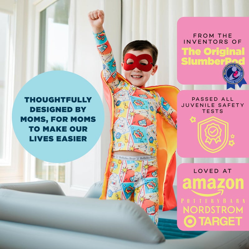 SlumberPod SlumberTot Inflatable Toddler Travel Bed - Portable Kids Air Mattress with Safety Bumpers - Perfectly Sized Ideal for Travel or Home Use - Includes Electric Pump - Image 3
